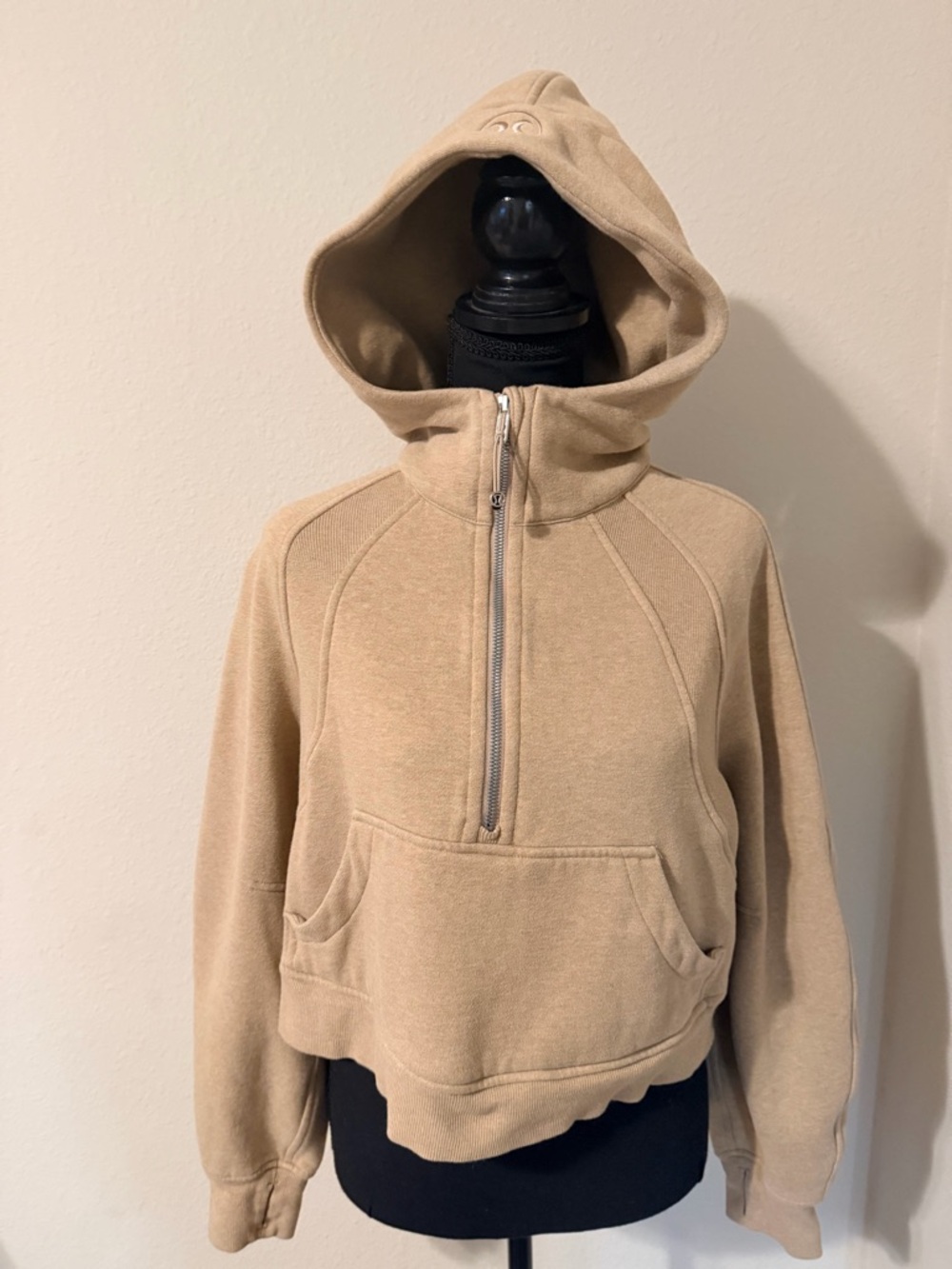 lululemon athletica Beige Half-Zip Hoodie